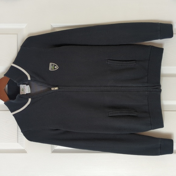 Lacoste Jackets & Blazers - Lacoste Sport Lightweight Knit Full Zip Mock Neck Lined Golf Jacket Black 36 S